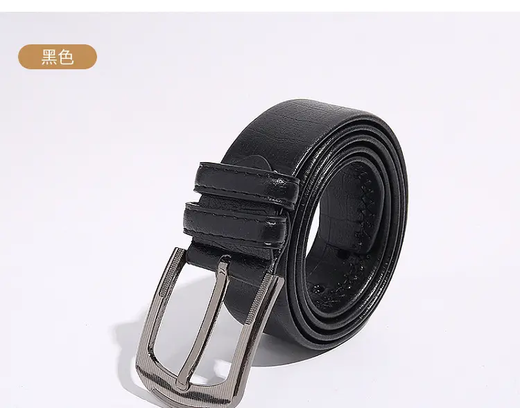 Men's Black Pin Buckle Belt Scratch Resistant — feature 7
