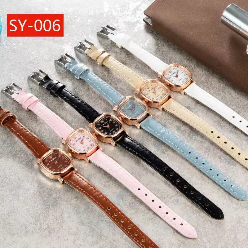 Women's Square Watch with Rose Gold Band - Image 8
