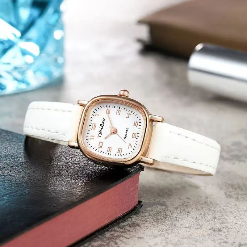 Women's Square Watch with Rose Gold Band — feature 3