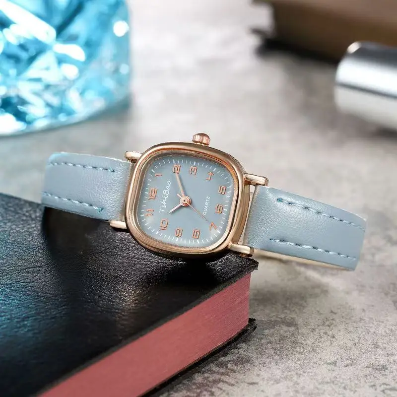 Women's Square Watch with Rose Gold Band — feature 4