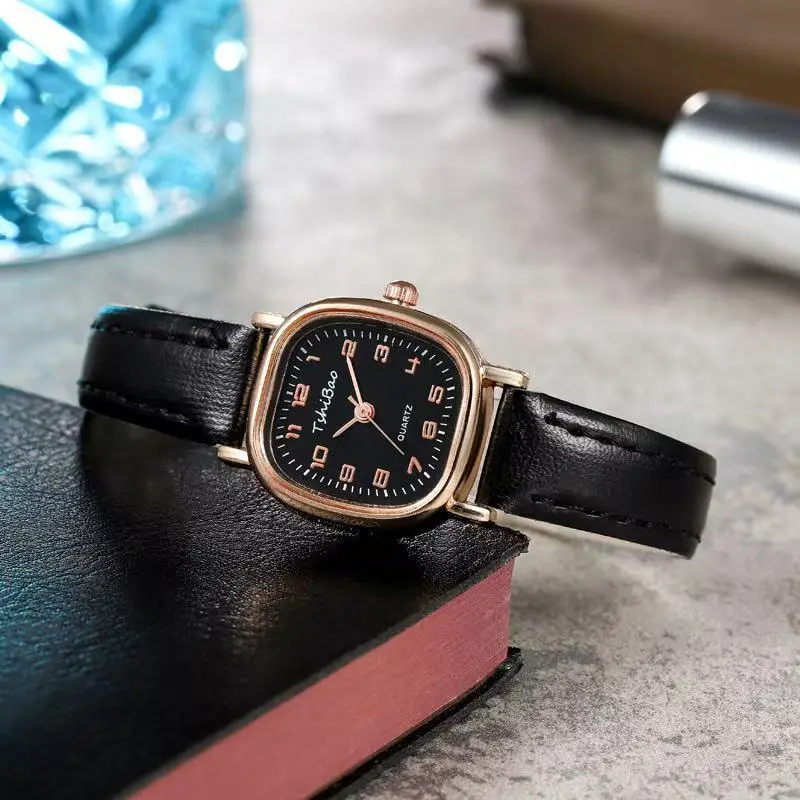 Women's Square Watch with Rose Gold Band — feature 7