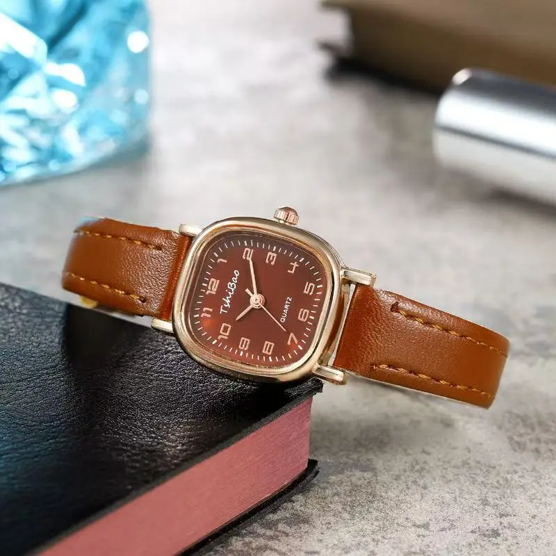 Women's Square Watch with Rose Gold Band - Image 5