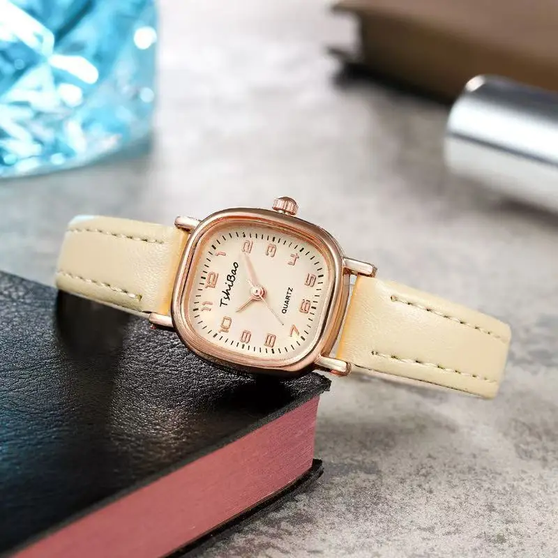 Women's Square Watch with Rose Gold Band - Image 6