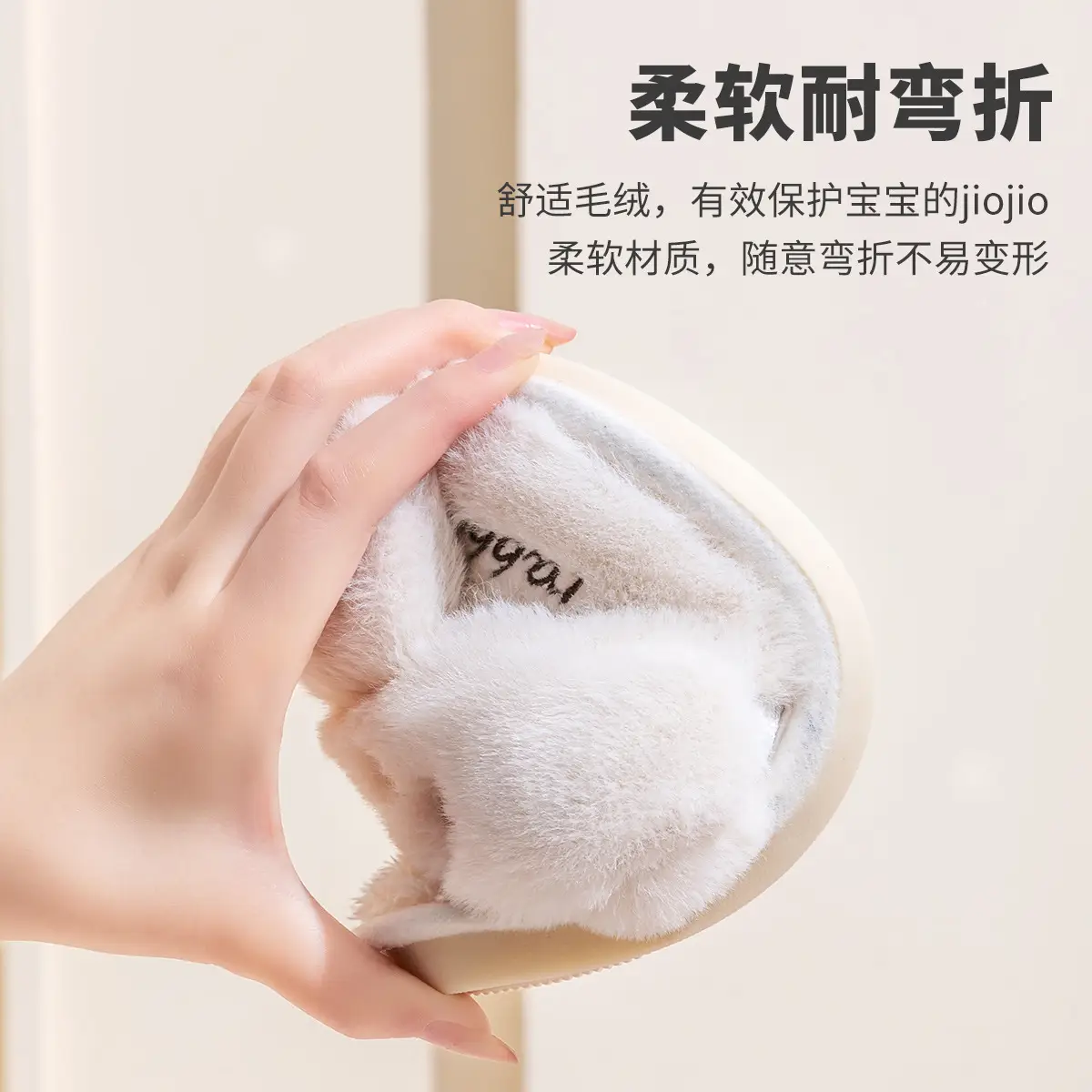 Children's Cotton Furry Slippers for Girls Autumn Winter 2024 - Image 7