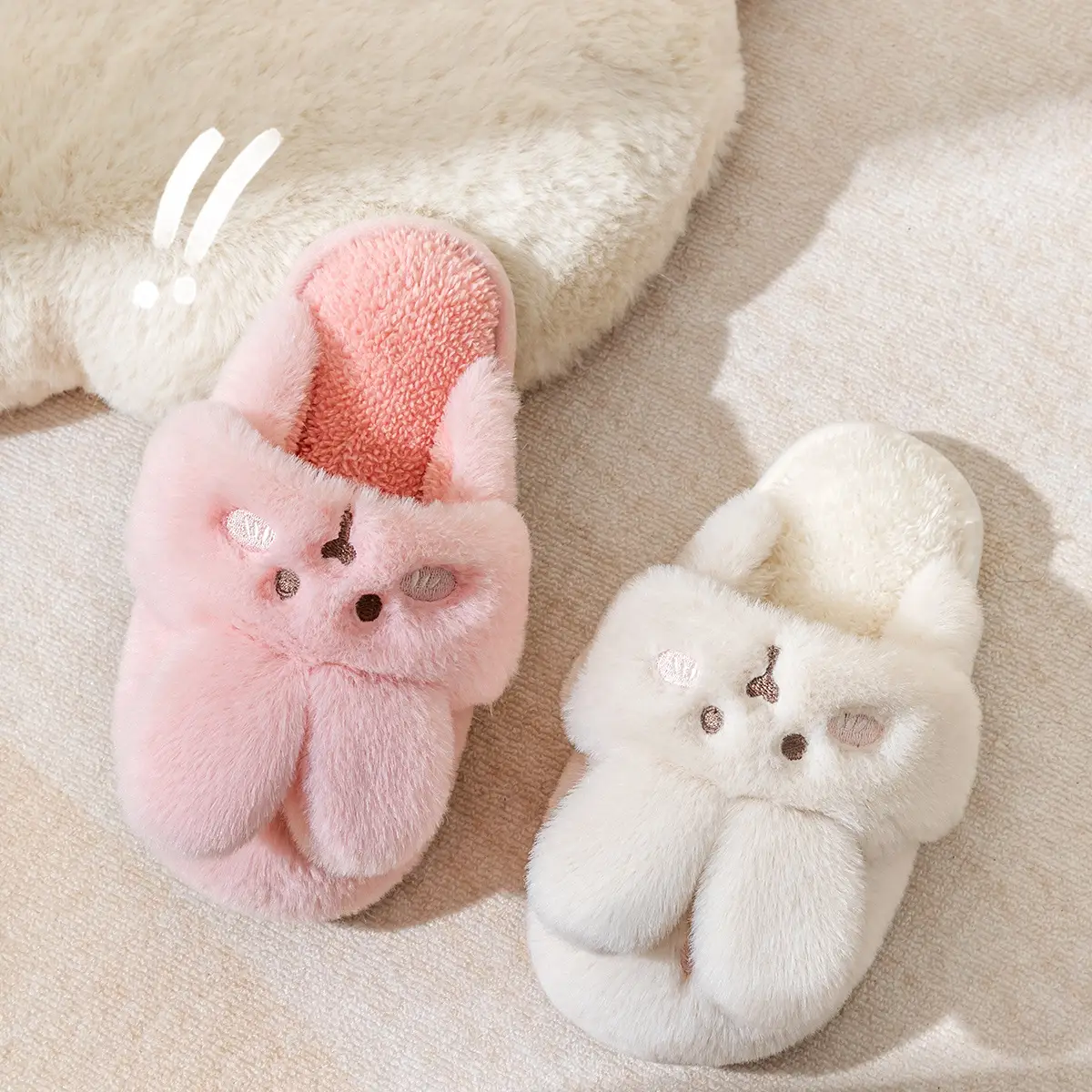 Children's Cotton Furry Slippers for Girls Autumn Winter 2024 — feature 19