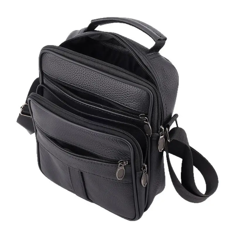 Men's Multi-Color Crossbody Shoulder Bag Large Capacity Leather - Image 8