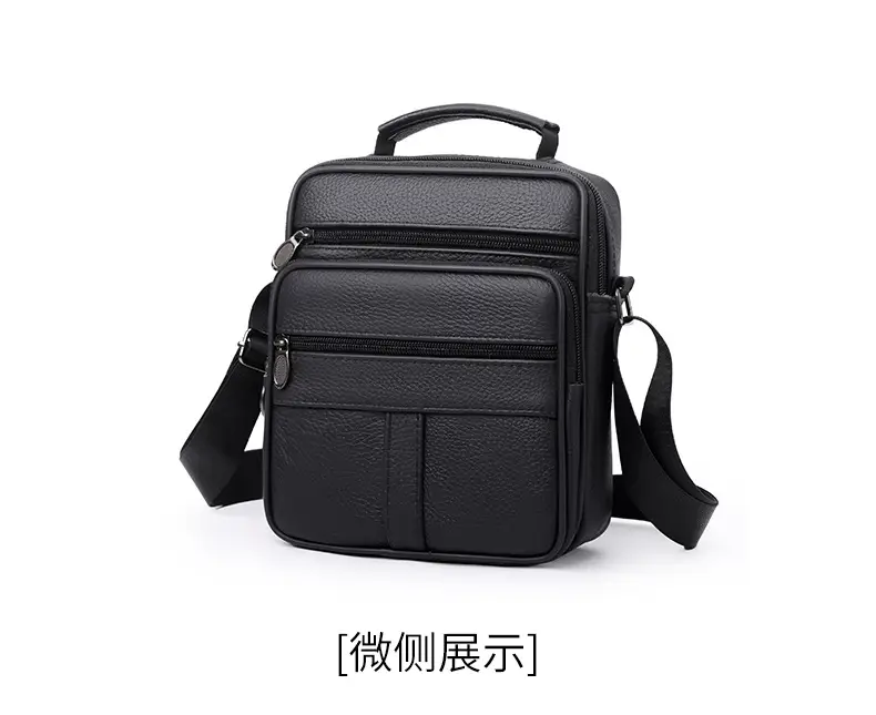 Men's Multi-Color Crossbody Shoulder Bag Large Capacity Leather — feature 15