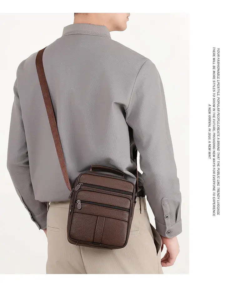 Men's Multi-Color Crossbody Shoulder Bag Large Capacity Leather — feature 24
