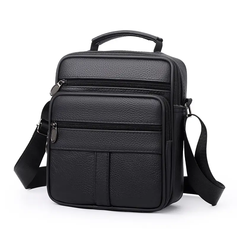 Men's Multi-Color Crossbody Shoulder Bag Large Capacity Leather - Image 3