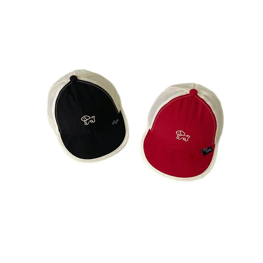 Baby Cap Sunshade Cap Black Red Mesh - Image 10