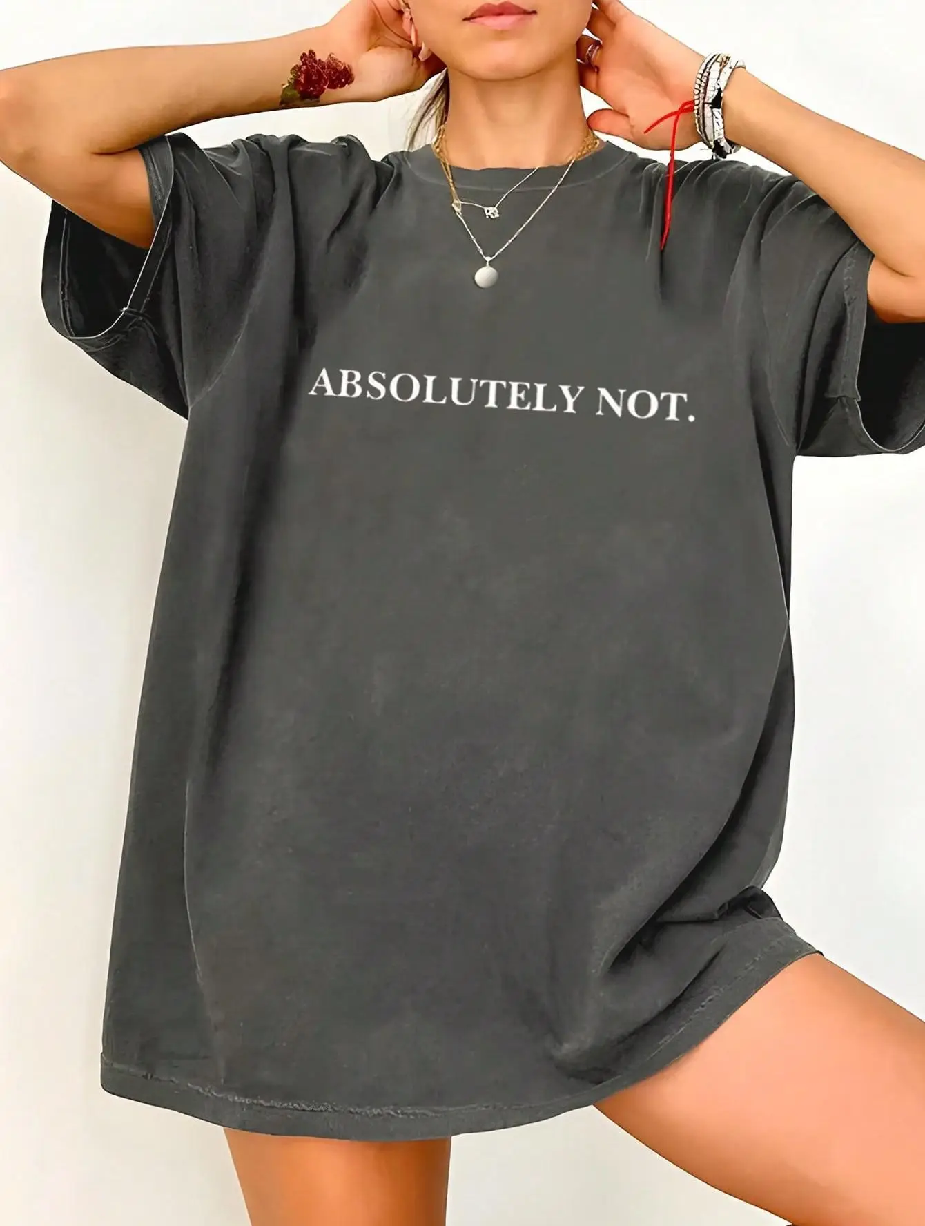 Women Loose Letter Printed T-Shirt Black Shorts Set Summer 2025 — feature 3