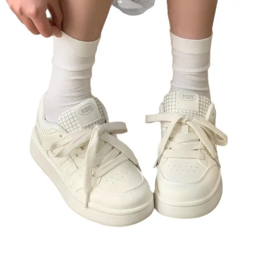 Factory Outlet Board Shoes Women's Breathable Spring and Summer New Chic Campus Lightweight Explosions Casual All-match Thick Sole White Shoes - Image 5