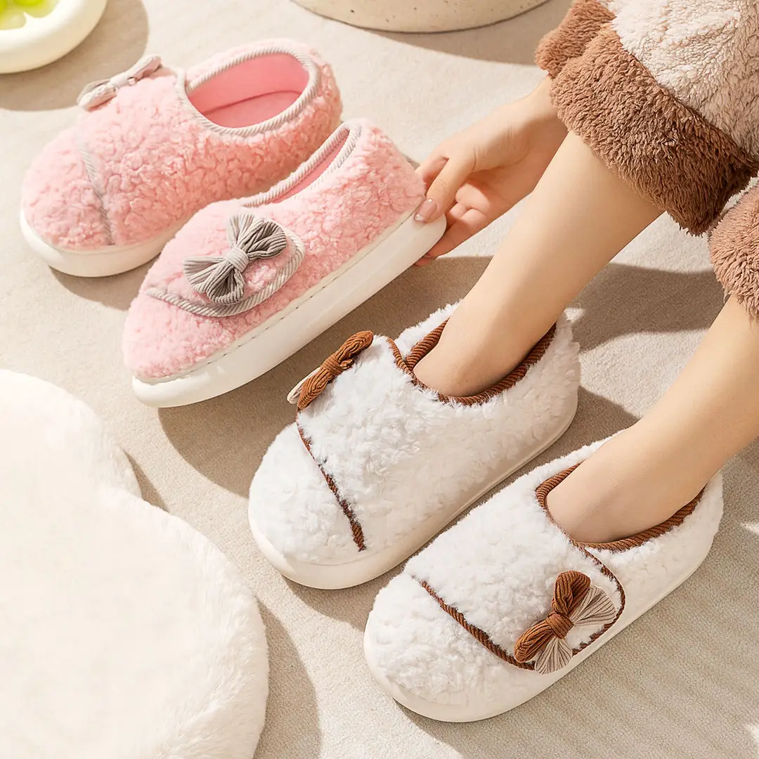 Maternity Confinement Shoes for Winter December Full-Wrap Heel Magic Non-Slip Cotton Shoes Postpartum Heel Cotton Slippers for Women - Image 5