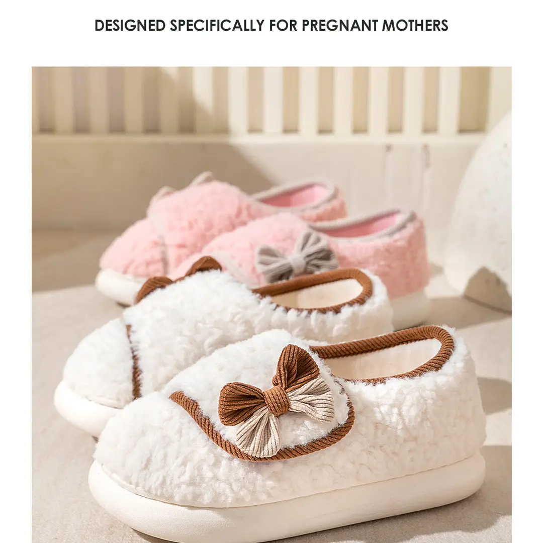 Maternity Confinement Shoes for Winter December Full-Wrap Heel Magic Non-Slip Cotton Shoes Postpartum Heel Cotton Slippers for Women — feature 19