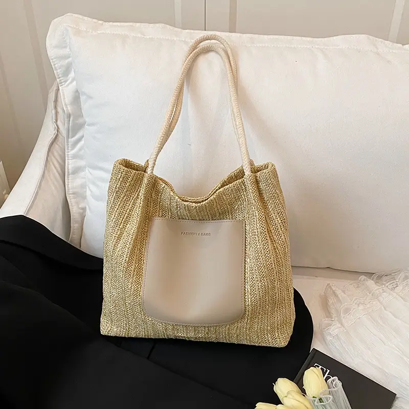 2026 Retro Beige Canvas Shoulder Bag Large Capacity - Image 5