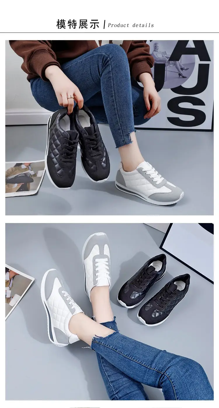 Cross-border Amazon Hot New Lace-up Casual sneaker Soft Sole All-match Forrest Gump Shoes Comfortable Student White Shoes — feature 10