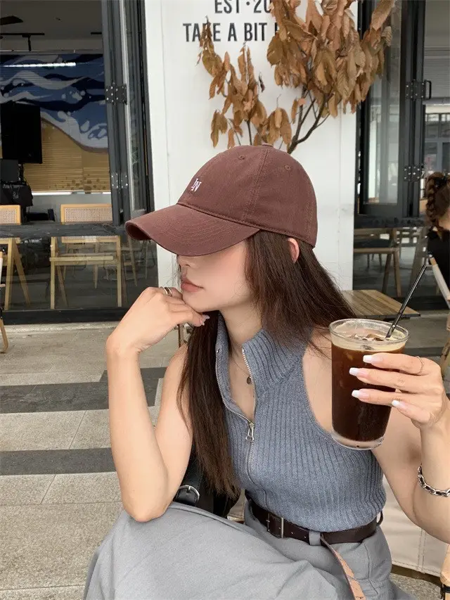 Gray Knitted Baseball Cap for Women Men Summer Travel Sports — feature 25