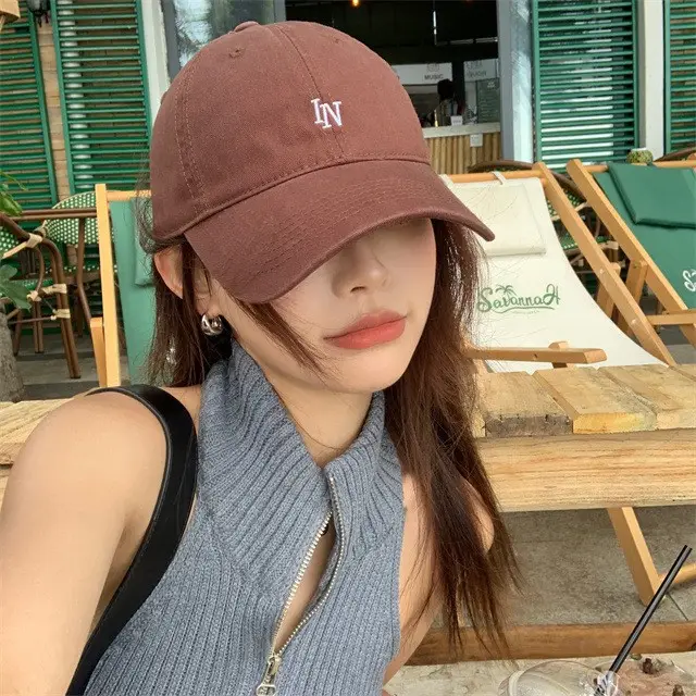 Gray Knitted Baseball Cap for Women Men Summer Travel Sports — feature 27