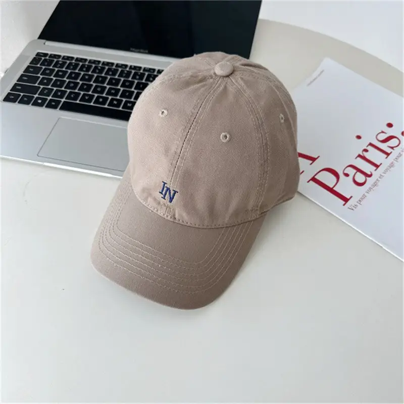 Gray Knitted Baseball Cap for Women Men Summer Travel Sports - Image 3