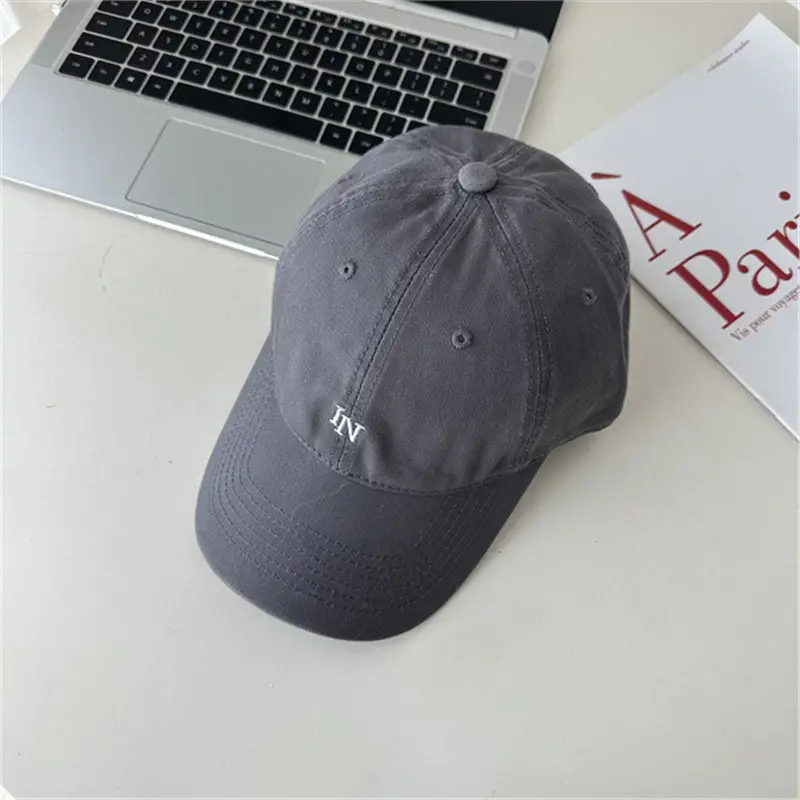 Gray Knitted Baseball Cap for Women Men Summer Travel Sports - Image 7