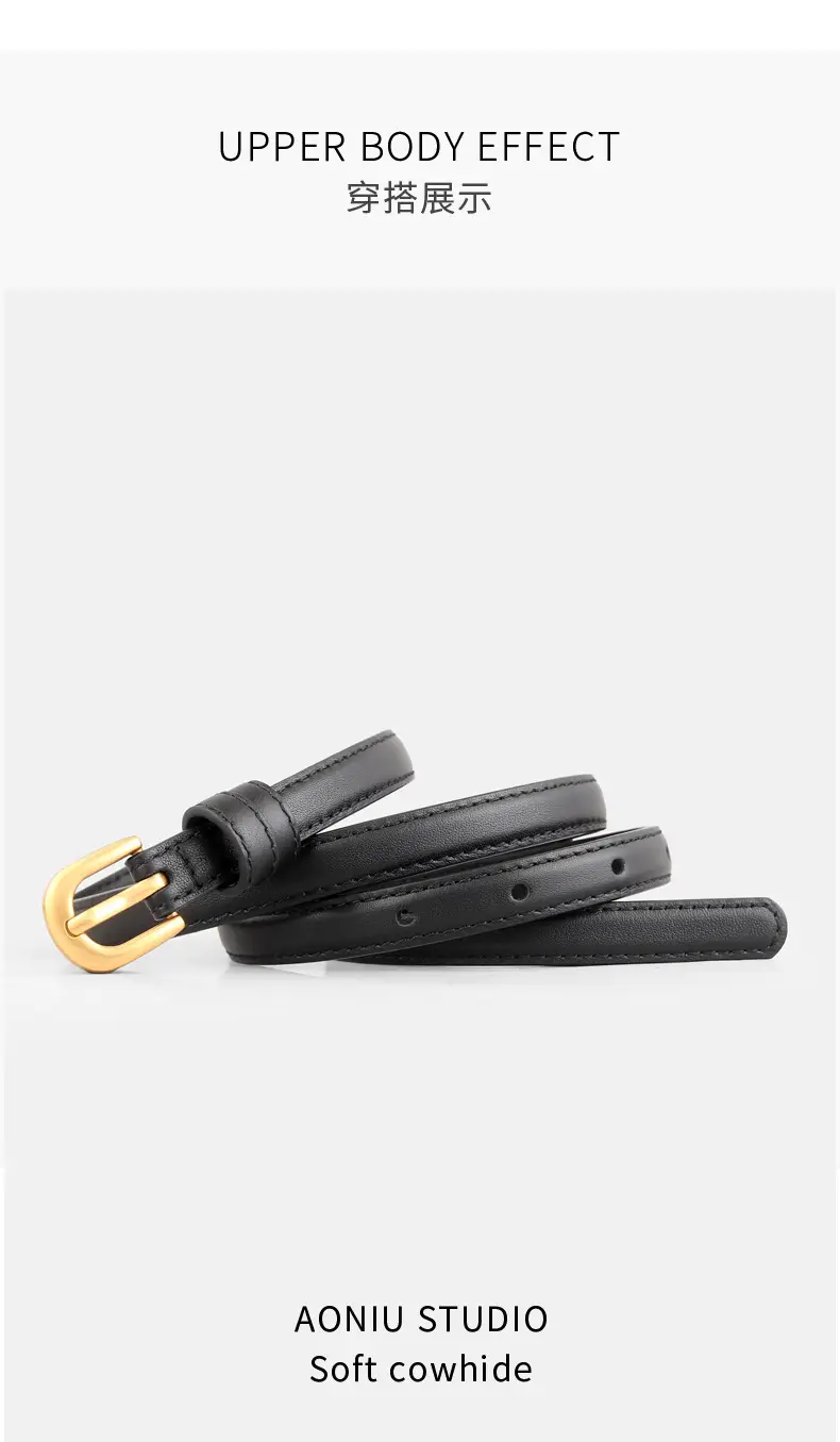 2025 Korean Style Women's Belt Genuine Leather Needle Buckle — feature 11