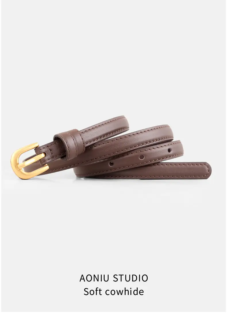 2025 Korean Style Women's Belt Genuine Leather Needle Buckle — feature 13