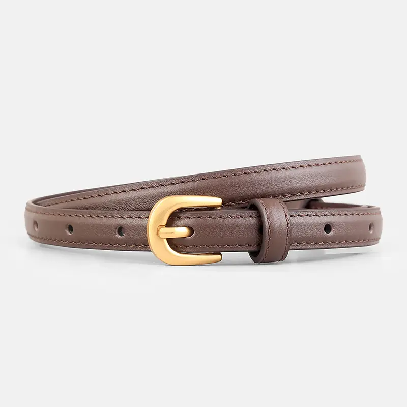 2025 Korean Style Women's Belt Genuine Leather Needle Buckle