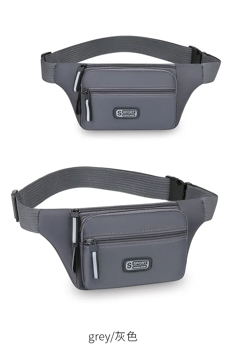 Unisex Sports Waist Bag Lightweight Shoulder Crossbody Business Cash Bag — feature 10