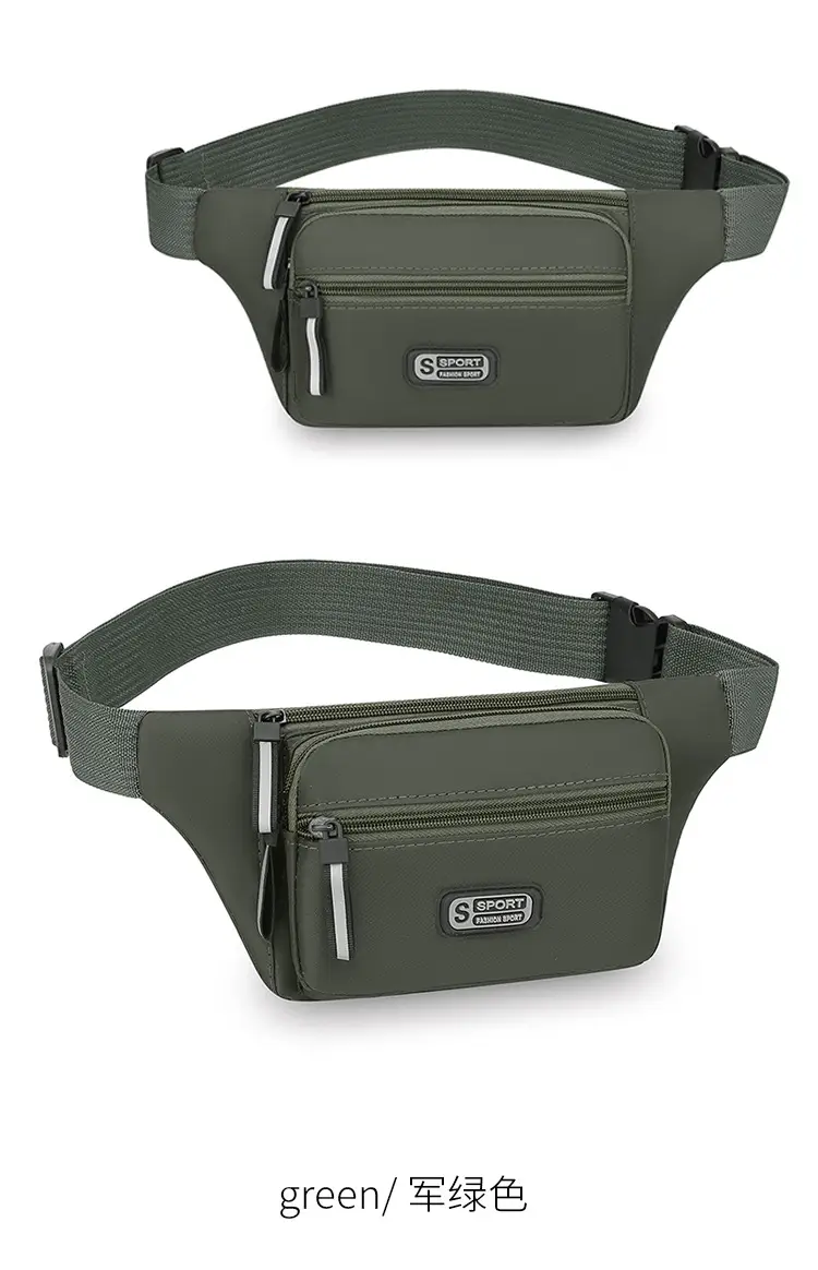 Unisex Sports Waist Bag Lightweight Shoulder Crossbody Business Cash Bag — feature 12
