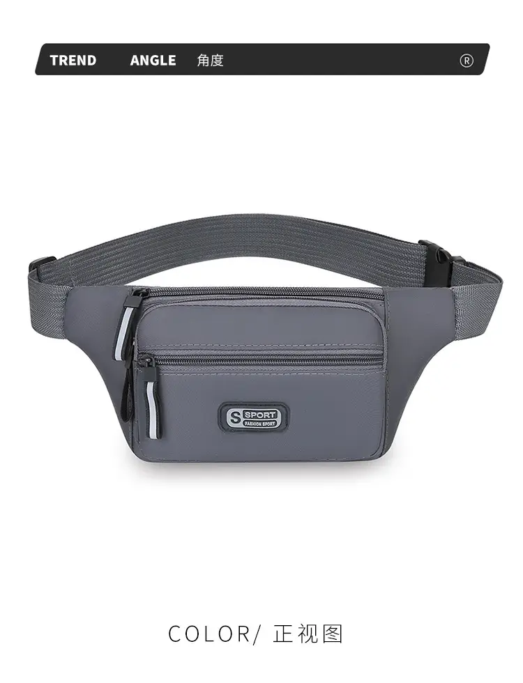 Unisex Sports Waist Bag Lightweight Shoulder Crossbody Business Cash Bag — feature 13
