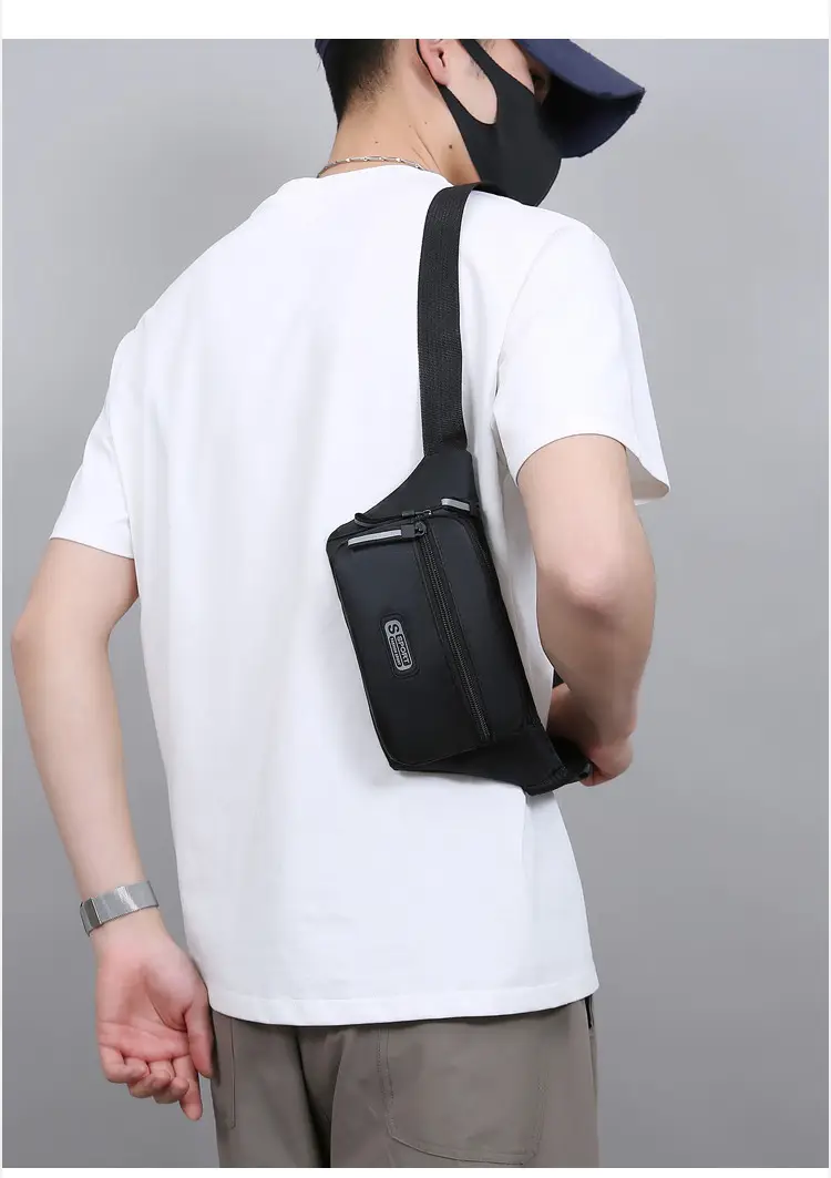 Unisex Sports Waist Bag Lightweight Shoulder Crossbody Business Cash Bag — feature 23