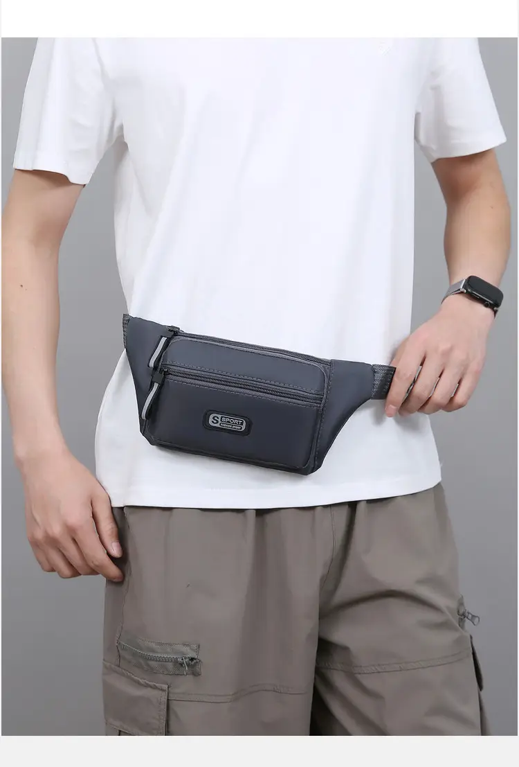 Unisex Sports Waist Bag Lightweight Shoulder Crossbody Business Cash Bag — feature 28