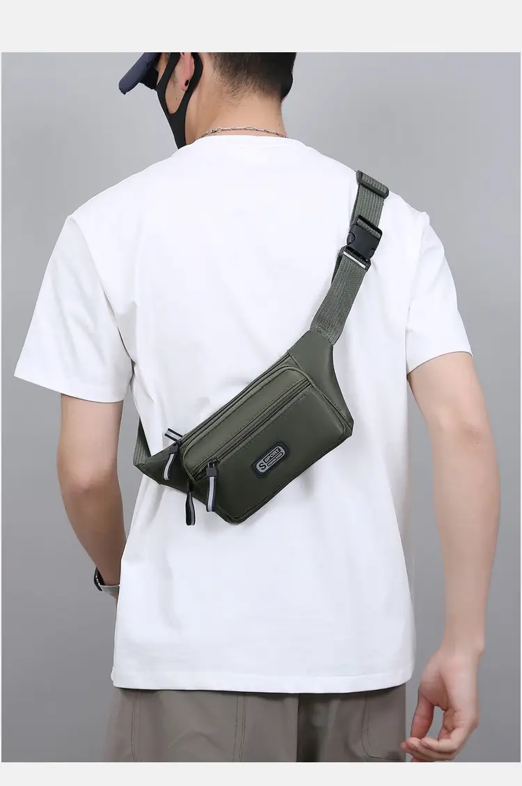 Unisex Sports Waist Bag Lightweight Shoulder Crossbody Business Cash Bag — feature 29