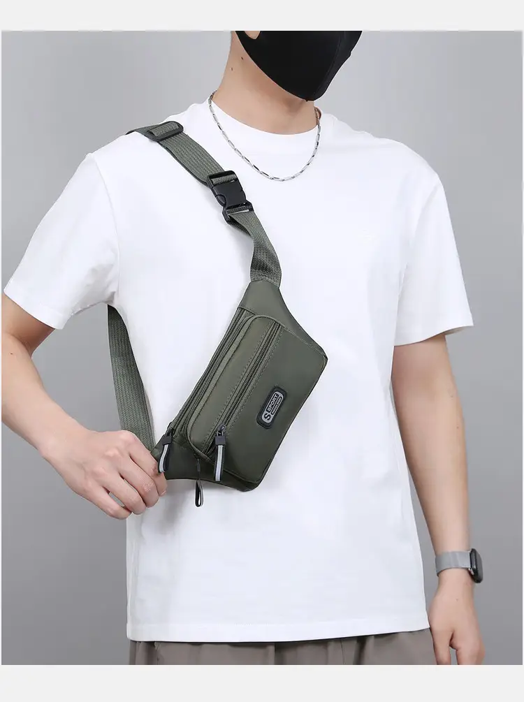 Unisex Sports Waist Bag Lightweight Shoulder Crossbody Business Cash Bag — feature 31