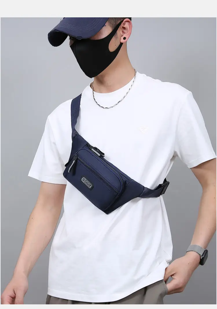 Unisex Sports Waist Bag Lightweight Shoulder Crossbody Business Cash Bag — feature 32