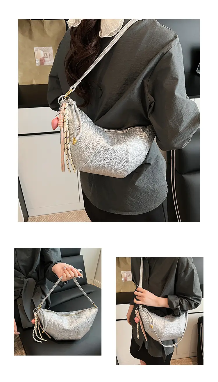 Silver One-Shoulder Crossbody Bag for Women — feature 9