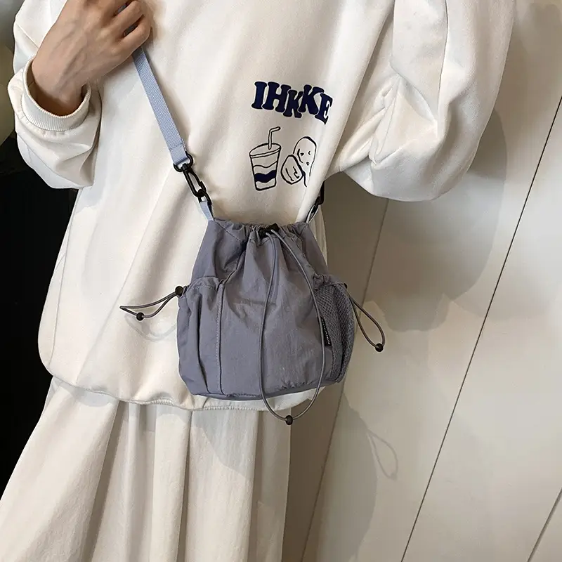 Lightweight Gray Crossbody Bag for Women - Image 6