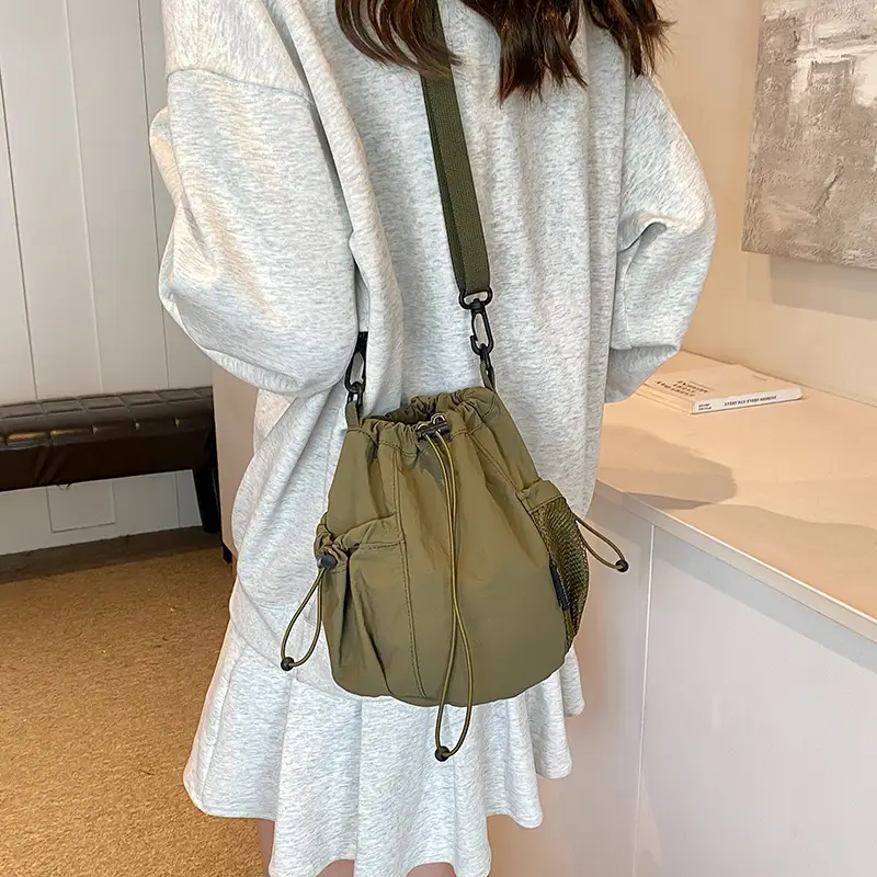 Lightweight Gray Crossbody Bag for Women - Image 8