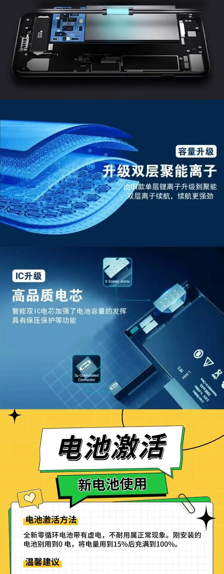 Suitable for Apple 4S/6Th Generation Iphone5S/6Plus/Se/6S/7P/8Plus/X Mobile Phone Battery 11 12 — feature 2
