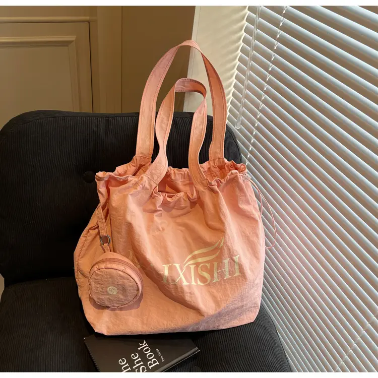 Women Canvas Shoulder Bag Pink Orange Large Capacity — feature 19
