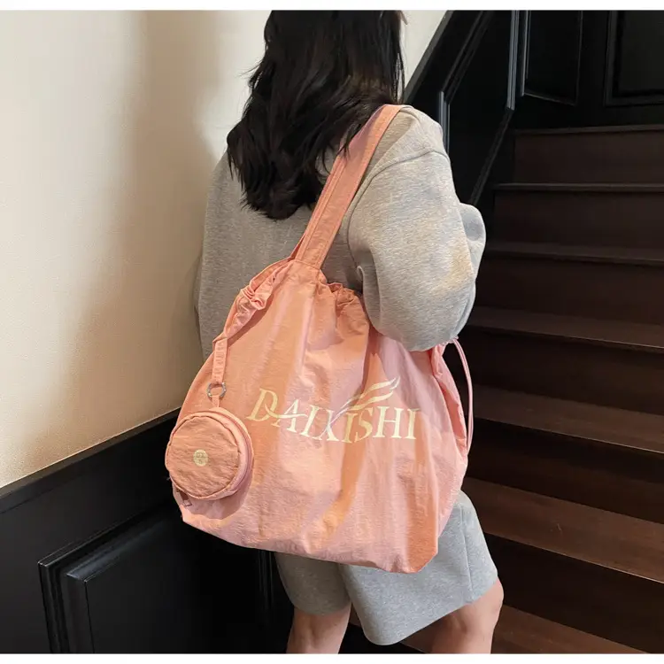 Women Canvas Shoulder Bag Pink Orange Large Capacity — feature 21