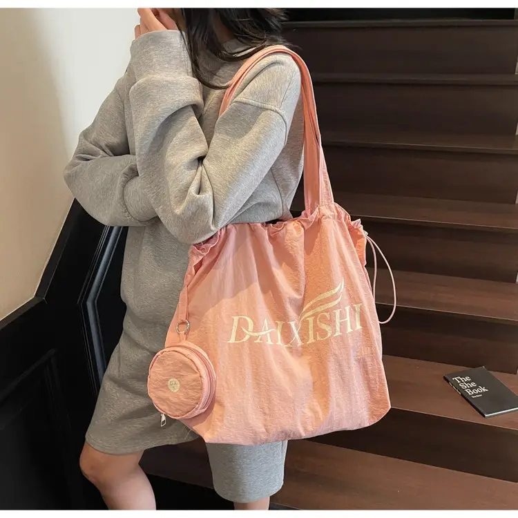 Women Canvas Shoulder Bag Pink Orange Large Capacity — feature 22