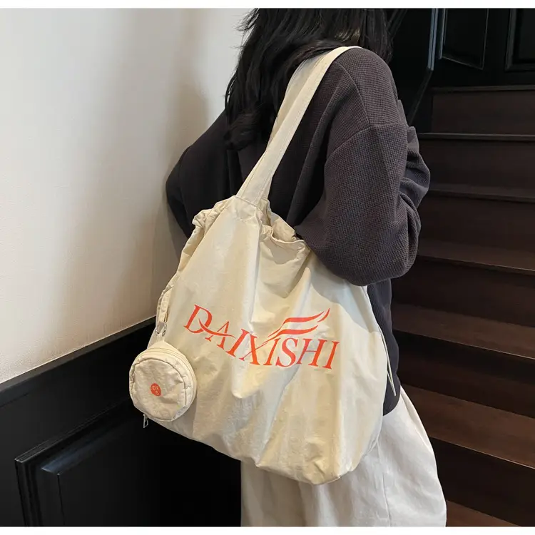 Women Canvas Shoulder Bag Pink Orange Large Capacity — feature 30