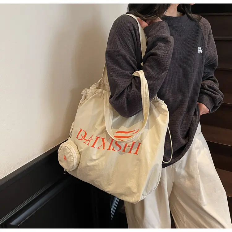 Women Canvas Shoulder Bag Pink Orange Large Capacity — feature 34
