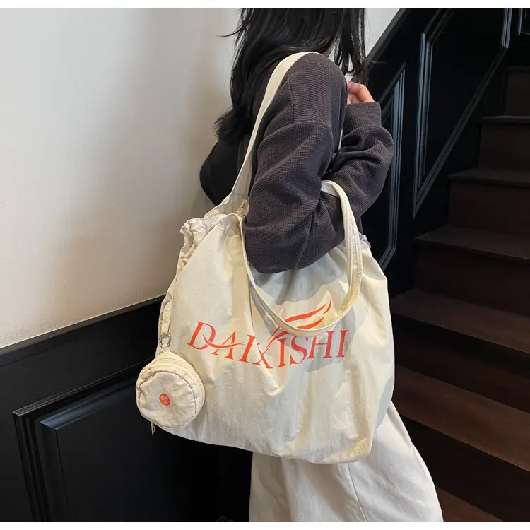 Women Canvas Shoulder Bag Pink Orange Large Capacity — feature 35