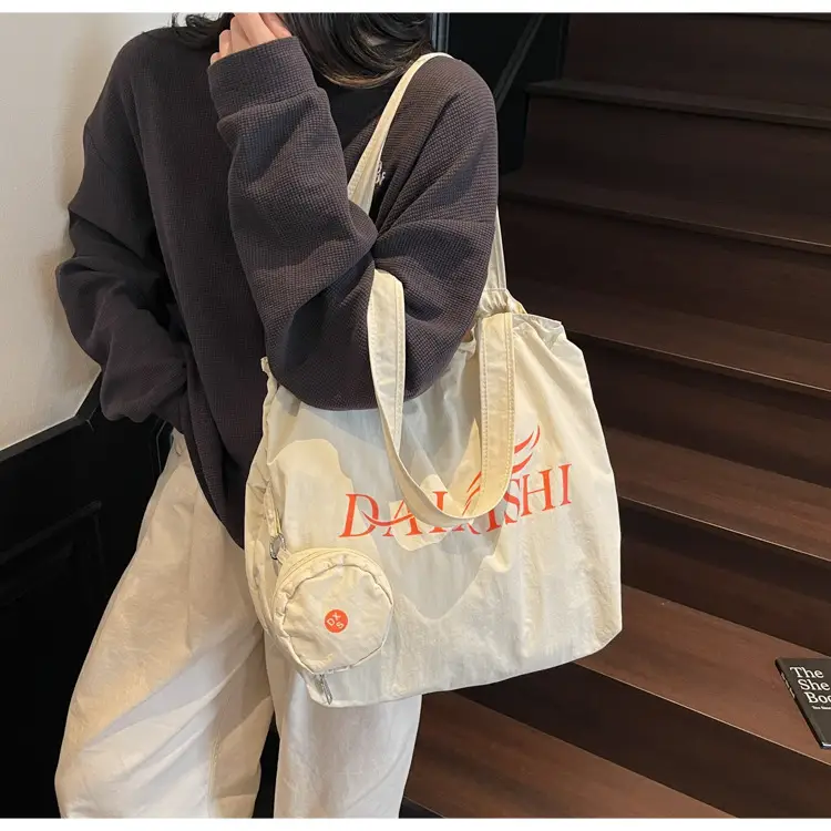 Women Canvas Shoulder Bag Pink Orange Large Capacity — feature 37