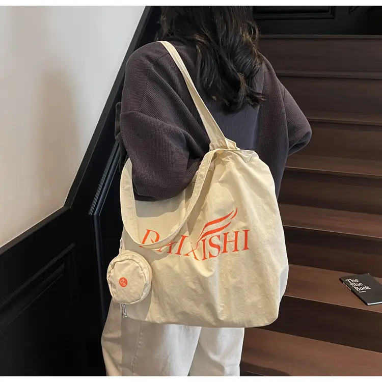 Women Canvas Shoulder Bag Pink Orange Large Capacity — feature 38