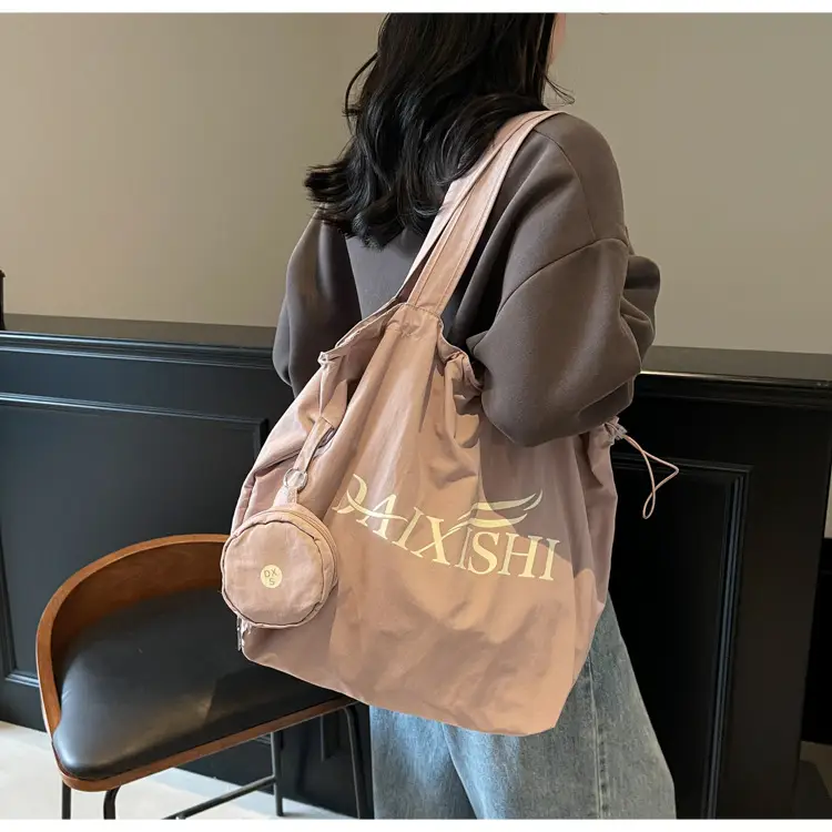 Women Canvas Shoulder Bag Pink Orange Large Capacity — feature 46
