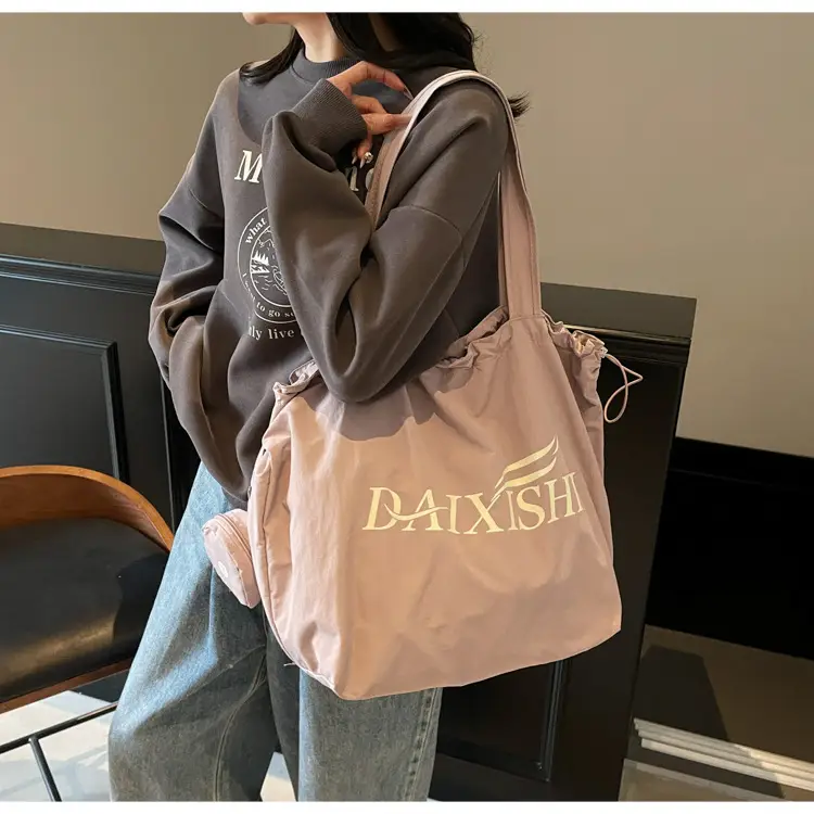 Women Canvas Shoulder Bag Pink Orange Large Capacity — feature 47