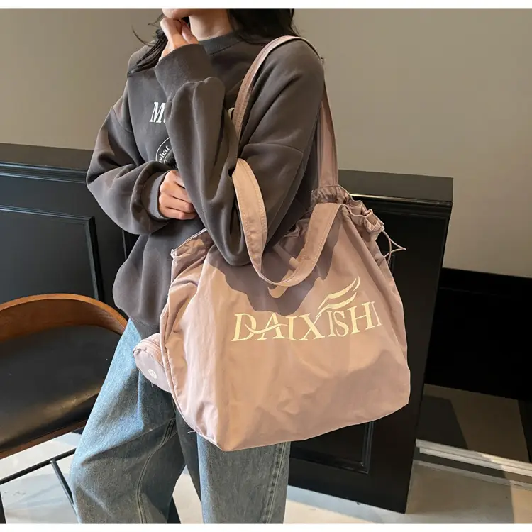 Women Canvas Shoulder Bag Pink Orange Large Capacity — feature 49
